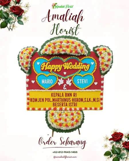 Papan Bunga Pernikahan Nyarumkop